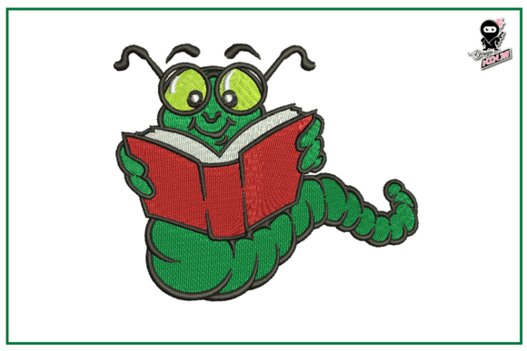 Caterpillar with Book