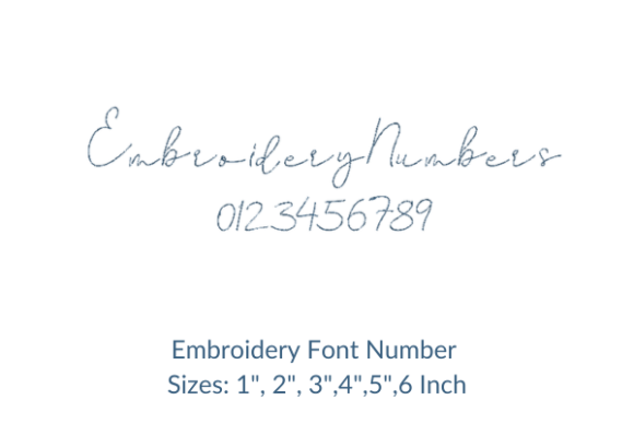 Dealoras Font Numbers for Embroidery