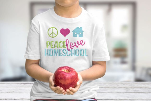 Peace Love Homeschool Embroidery