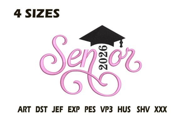 Senior 2026 Graduation Embroidery Design