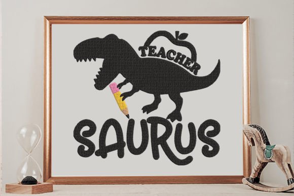 Teacher Saurus: A Whimsical Embroidery Gem